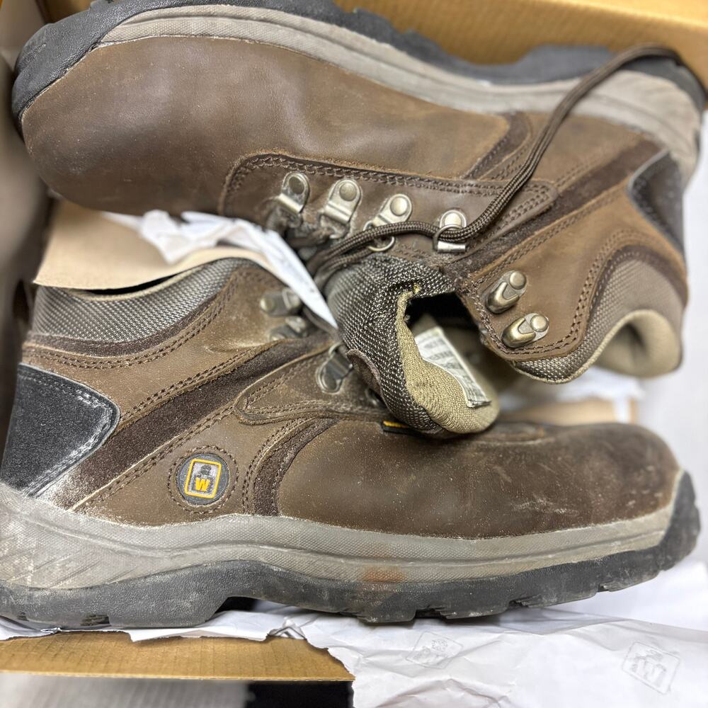 Workmaster Mens Colorado Steel Toe Work Boots 9.5 Brown Leather Waterproof